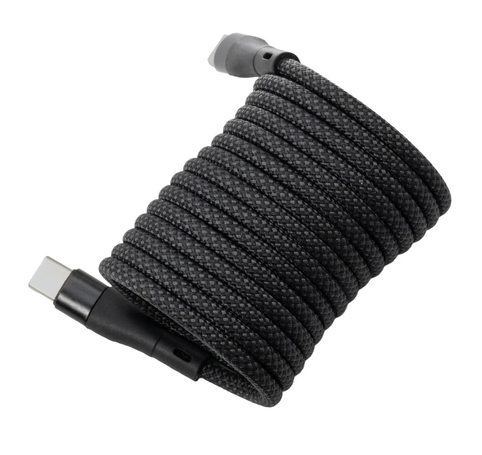 2m USB C 3.2 Kabel E-Marker Chip magnetisch, selbst aufrollend, sehr praktisch - Bild 2 von 4