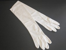 Vintage Ladies Long Crescendoe White Formal Gloves Never Worn w/tags Size 7.5
