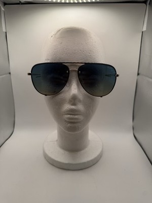 Stylish aviator sunglasses by Quay Australia blue Lenses High Key Rimless