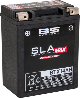 300863 BATTERY BS BTX14AH SLA-MAX POLARIS SPORTSMAN 500 EFI X2 4X4 2007