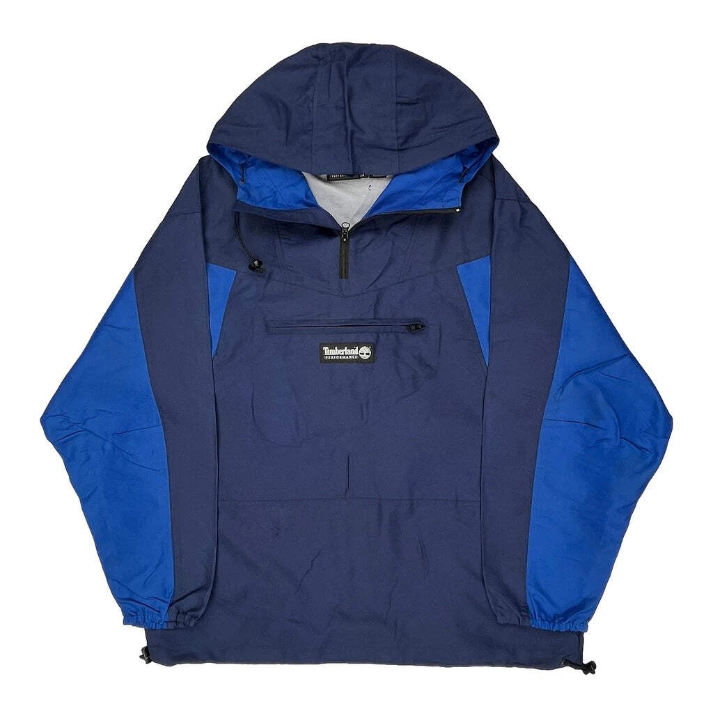 Timberland Windbreaker - Large Blue Nylon