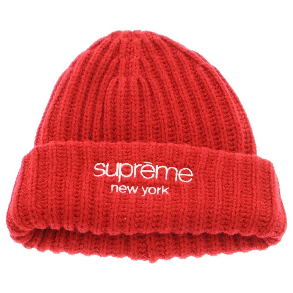 Bonnet côtelé épais logo classique Supreme 23Aw AC906