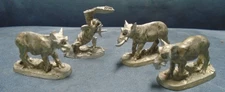 Lot of 4 Pewter Figures Ral Partha ENT 1992 Tabletop Miniatures Damaged