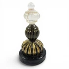 Vintage Barovier & Toso Murano Glass Italy Cordonato d'Oro Chess Piece Pawn