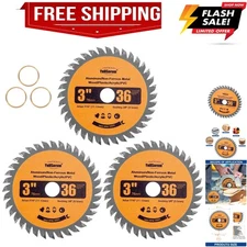 3-Inch TCT Circular Saw Blade 36T with 3/8-Inch Arbor Fast Clean Wood Plastic...