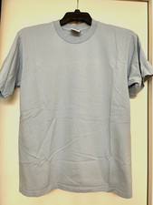 Pro Club Men's Heavyweight Cotton Short Sleeve Light Blue Crew Neck T-Shirt