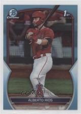 2023 Bowman Draft Chrome Sky Blue Refractor Alberto Rios #BDC-168 16s2