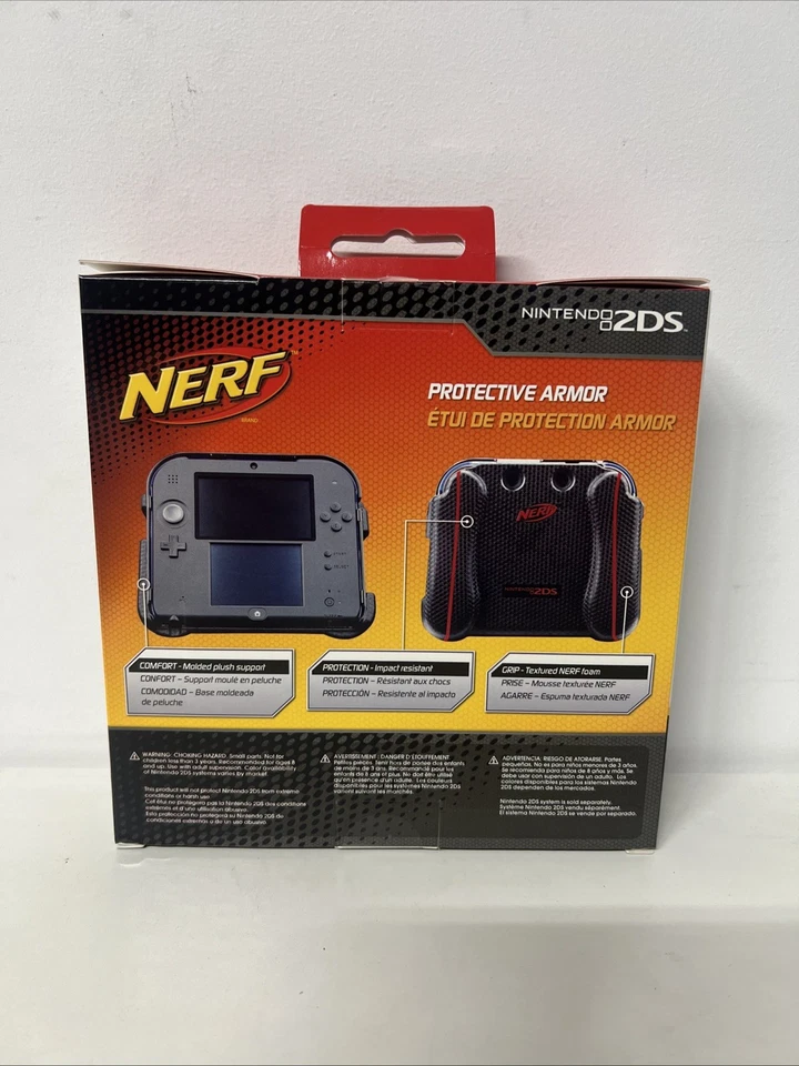 Nuevo - Funda protectora Nerf azul y negra con mango de agarre - NINTENDO 2DS Foto 2 de 4