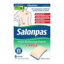 Salonpas Pain Relieving Patch, Large, 6 Count, for 6 Count Pack of 1 , Multi