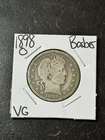 1898 O Barber Silver Quarter Very Good Condition U.S. 25c Type Coin (Raw18774)