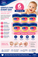 Vaseline Blue Seal Baby Petroleum Jelly 50ml - 6 Pack