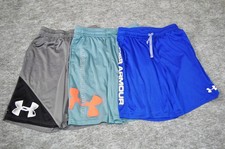 Under Armour Boys YM Heat Gear Athletic Shorts Drawstring Lot of 3