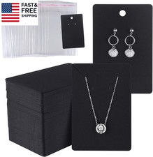150 Set Earring Display Card with 150 Pcs Self-Seal Bags, Earring Holder Card fo