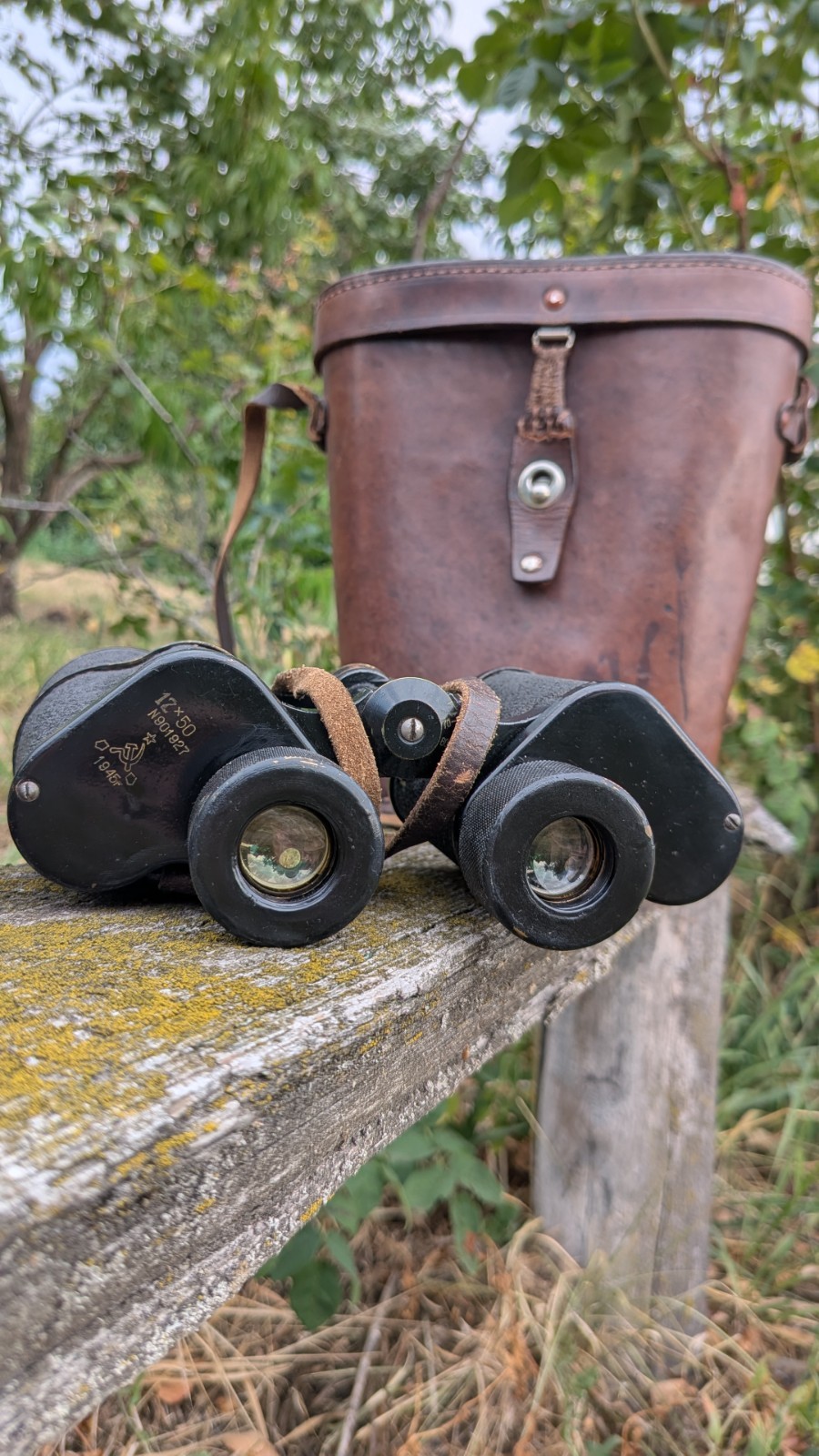 Soviet WW2 Navy 7x50 binoculars, modded to 12x50, 1945, authentic, w case, rare — image 1