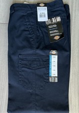 Dickies Boys Cargo Pants Size 14, 16 Navy Twill Relaxed Fit Polyester Cotton