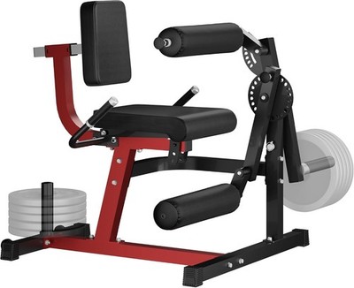 5-in-1 Leg Extension & Curl Machine w/ Plate Load, Adjustable, Home Gym