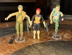 3 Vintage  80s GI Joe figures V1 Duke, Scarlett ( Straight Arm) , and Gung-Ho