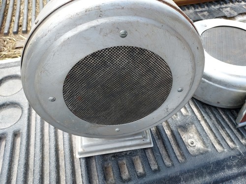 Lot of 2 Vintage Chrome Aluminium Speakers 1960s 70s - Picture 7 of 18