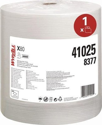 KIMBERLY-CLARK 8377 Wischtuch WYPALL X80 8377 L.ca.315 mmxB.ca.310mm weiß 1-lagi