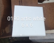 4 Tiles - Matte Artic White Ceramic Subway Tile 6x6 Vintage / Retro