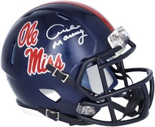 Archie Manning Ole Miss Rebels Autographed Navy Riddell Speed Mini Helmet