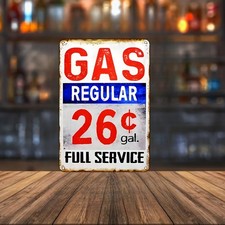 Vintage Gas Station Tin Metal Signs - 812 Inch Vintage Iron Wall Art Full Serv