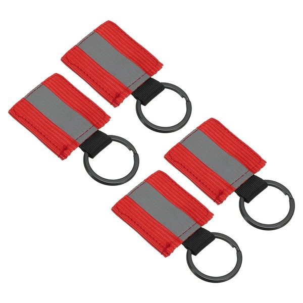 Reflektierende SchlüSselanhäNger-Tags, 4Er-Pack SchlüSselanhäNger, Rot-image