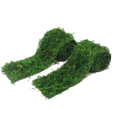 2 Pcs Moss Roll Moss Table Runner Dried Moss Mat for Crafts 4'' x 39'' Green Mo...