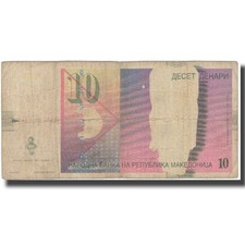 #127115 Geldschein, Mazedonien, 10 Denari, 1997, KM:14b, SGE