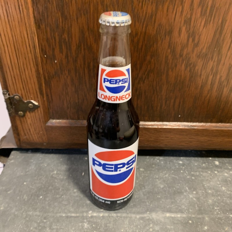 1990 Pepsi Cola Bottle - NHL Buffalo Sabres 20th Anniversary -Hockey -Full 12 oz