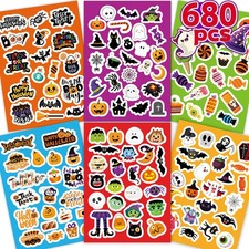 Halloween Stickers for Kids Adults, Cute Halloween Stickers Bulk Sheets