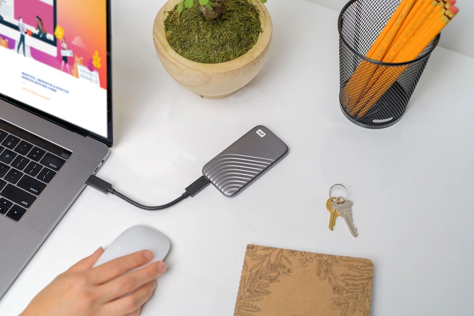 Western Digital 2TB My Passport SSD Portable External Solid State Drive, Gray... - Image 2 of 4