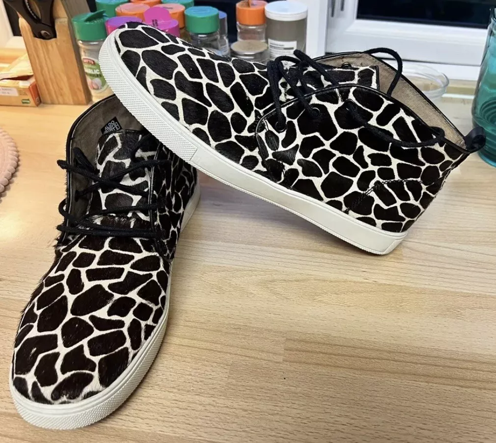 Aldo mens leopard print shoes shop