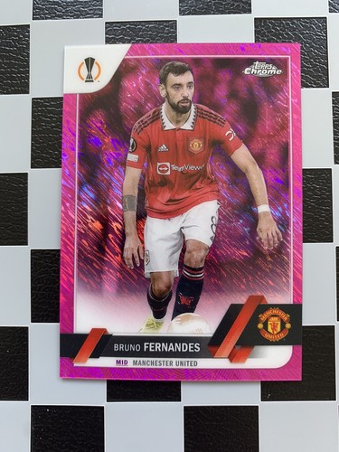 2022-23 Topps Chrome UCC Bruno Fernandes Pink Shimmer /250 Manchester United