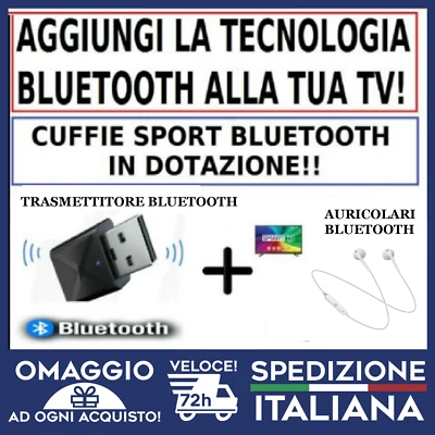 Trasmettitore Bluetooth TV + CUFFIE BLUETOOTH ASCOLTA TV CON CUFFIE 🇮🇹