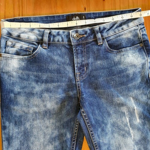 Dotti Denim Jeans Size 9 Blue Stretch Skinny Distressed - Picture 7 of 11
