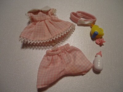 Miniworld Baby Born Pink Gingham Checked Dress Set