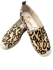 Sam Edelman Khloe Espadrille Sz 7.5 US Flats Leopard Animal Print Mediterranean