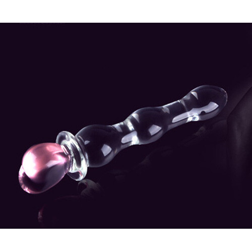 Glass Crystal Open Double-ended Plug Male Female Restraint Heart Beads Ball Plug - Photo 40/46