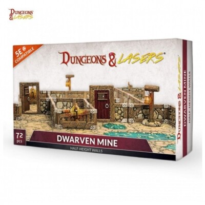 Dungeons and Lasers - Dwarven Mine - Half-Height Walls