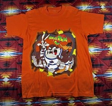 Freeze Vintage 90's Looney Tunes Basketball Space Jam T Shirt Size XL Orange USA