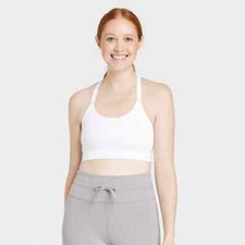 All In Motion Women's Seamless Cami Sports Bra White Size Small