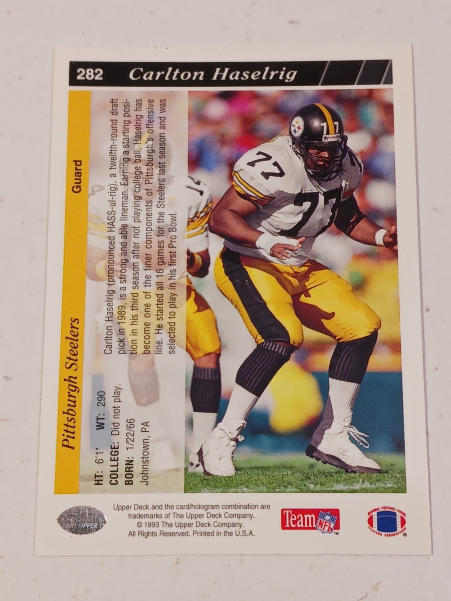Carlton Haselrig Pittsburgh Steelers 1993 Upper Deck Card #282 | eBay