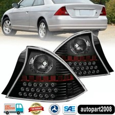 Led Tail Lights For 2001-2003 Honda Civic Coupe 2 Door Black Clear Brake Lamps Led Tail Lights For 2001-2003 Honda Civic Coupe 2 Door Black Clear Brake Lamps