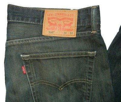Levis 505 Regular Fit 34 W x 32 L