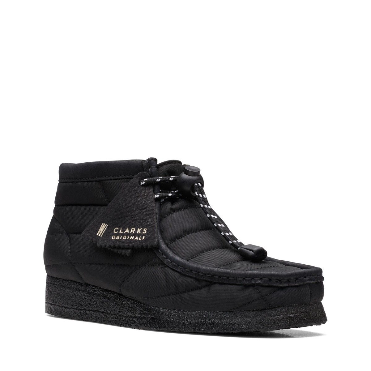Clarks Originals Women's Wallabee Boot Black Quilted