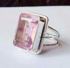 Rose Quartz Ring 925 Sterling Silver Band& Statement Ring Handmade Ring All Size