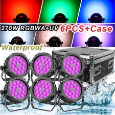 LED IP67 Outdoor RGBWAUV Par Wash Light DJ Garden Club Stage Lighting w/Case