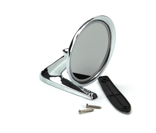 Mustang Mirror Door Standard 1964 1965 1966 Chrome with Gasket / Screws