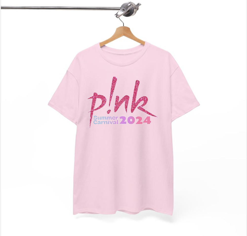 P!NK Concert 2024 Cotton Light Pink Size S-4XL Shirt Gift For Fan